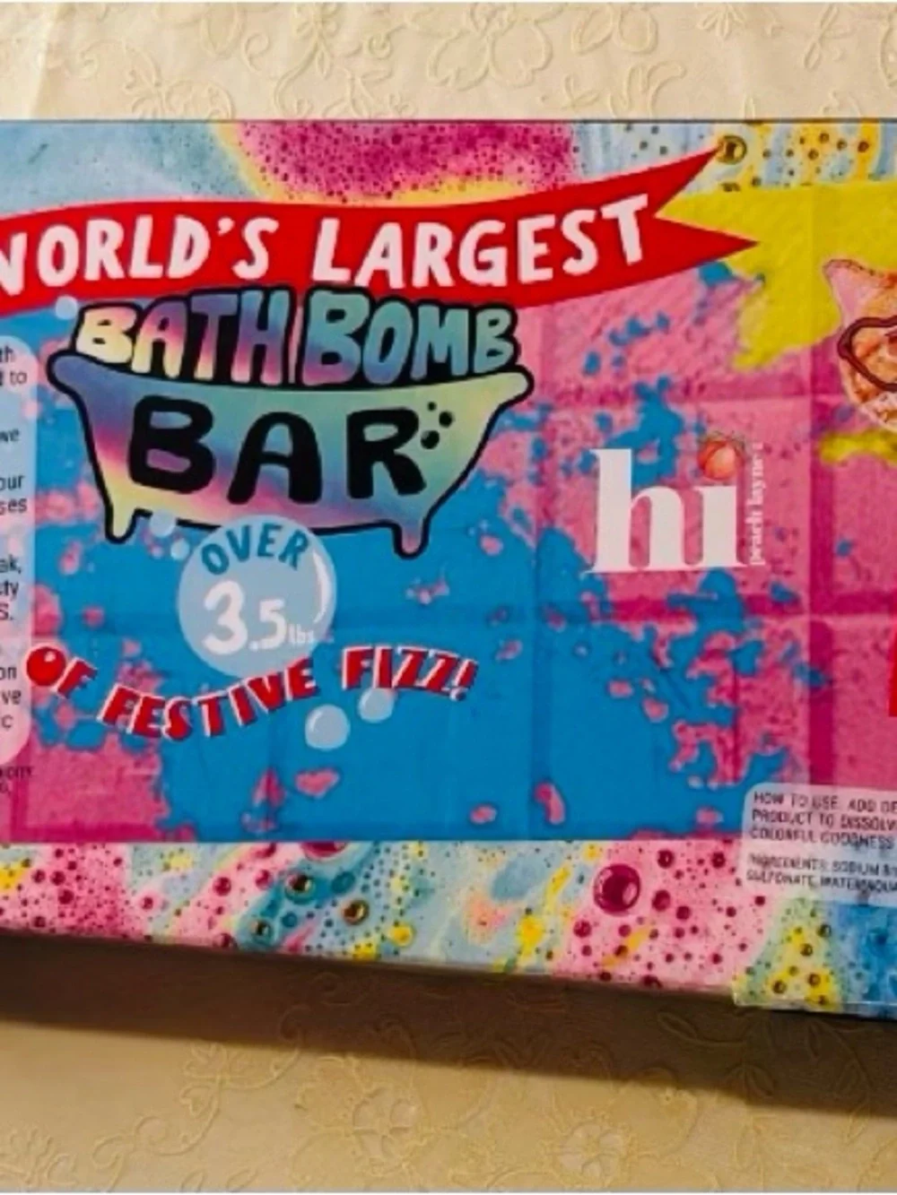 Festive Fizz - World's Largest Bath Bomb Bar Set -Multicolor Bath Soak